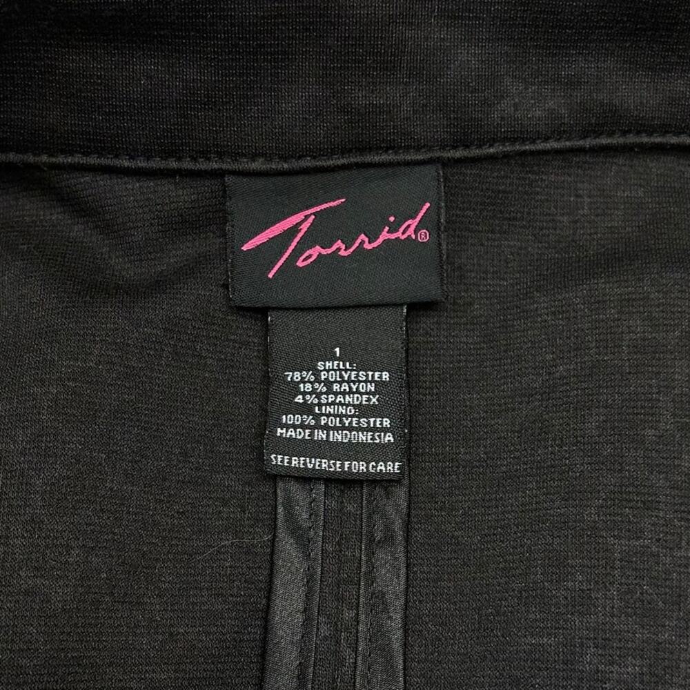 Torrid Black Leopard Jacquard  Blazer Size 1 (14-16) - Picture 7 of 10
